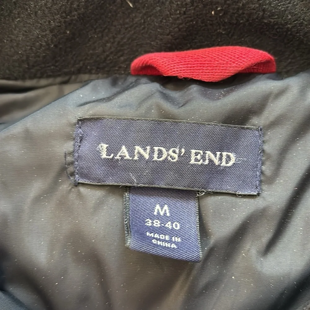 Land’s End Men's Black Quilted Puffer Jacket